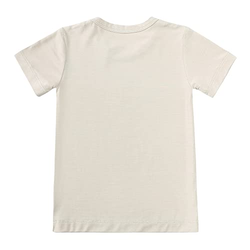 Kids Tales Bamboo Rayon Short Sleeve Pajamas Set 2 Pcs Girls Boys Solid Snug Fit Sleepwear Toddler Bamboo Viscose Jammies2