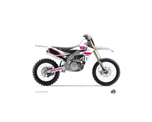 Kit déco vintage Yamaha 250 YZF rose au design rétro unique et vinyle épais