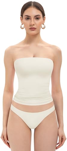 Image of MIRITY Y2K Sexy Double Lined Tube Top for Women - Basic Summer Going Out Tank Tops