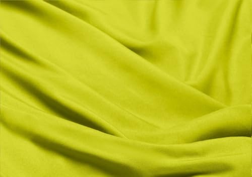 Image of BEVI - Home Premium Solid Plain Single Bedsheet with 1 Pillow Cover 300 TC Microfiber for Single Bed | Size (60 inch x 90 inch) Neon Green