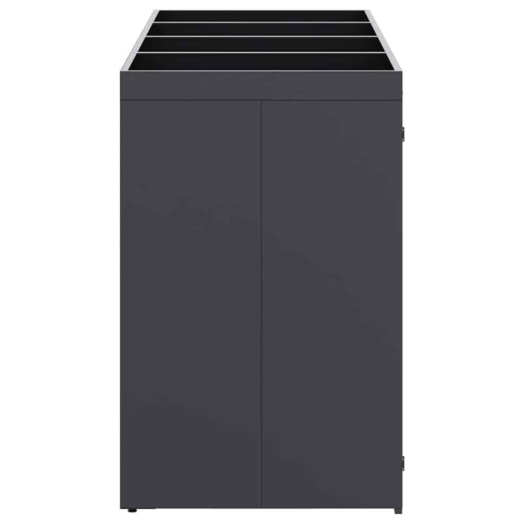 Genérico Almacenamiento de Cubos Wheelie para 4 Cubos Antracita,Casa y jardín,Productos del hogar,Accesorios para contenedores de residuos,Soportes para contenedores de residuos-3394745