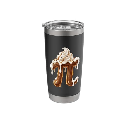 Funny Chocolate Cream Pie Math Lover Foodie Pun Pi Day Stainless Steel Insulated Tumbler