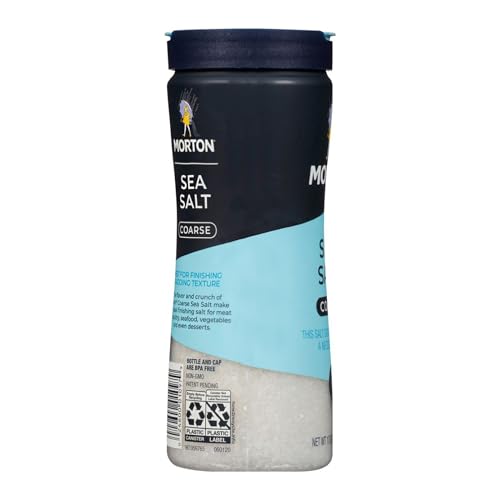Morton Sea Salt, Coarse, (17.6 oz), 2-Pack, All-Natural, Perfect for Cooking & Finishing