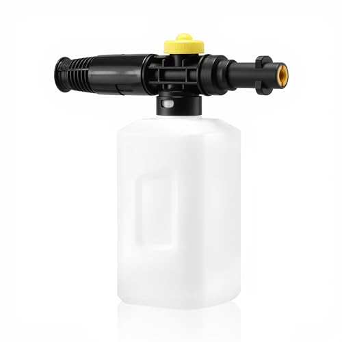 Hierbla Soap Snow Foam Cannon Lance for Karcher K2~K4 Series Pressure Washer Soap,750ml Foam Cannon Bottle for Karcher Pressure Washer Nozzle Adjustable 2175PSI