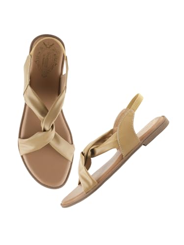 Image of Shoetopia Cross Strap Flat Sandals For Women & Girls