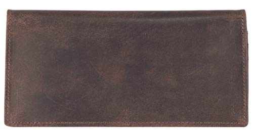 Image of RFID Blocking Mens Genuine leather Bifold Long Wallet