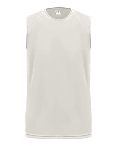 Badger Sport White Adult 3X Sleeveless Wicking Tee