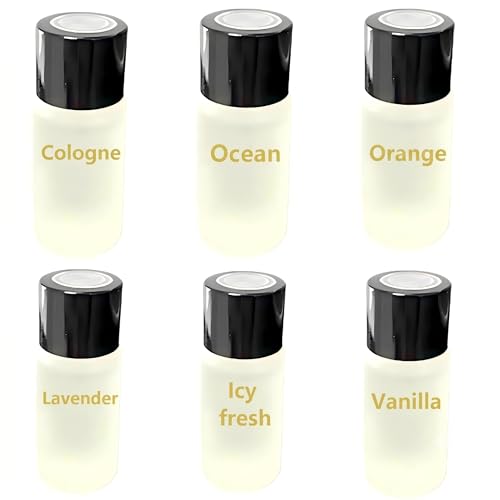 Image of Car Air Freshener Refills - Set of 6 (10 ml each), Universal Fit for Air Vent Smart Car Fresheners, Refreshing and Pleasant Scent (Cologne+Ocean+Orange+Lavender+Icy fresh+Vanilla)