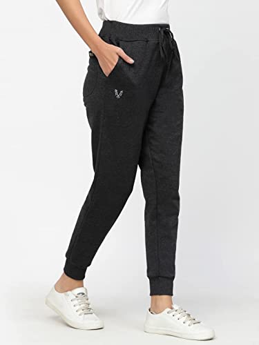 Image of UZARUS Women's Cotton Regular Fit Joggers Track Pants with 3 Pockets