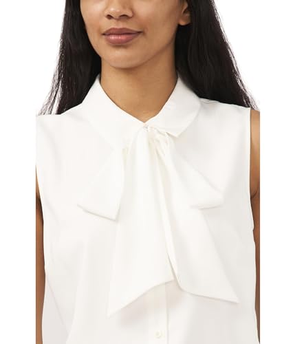 Image of CeCe Sleeveless Bow Blouse New Ivory XS