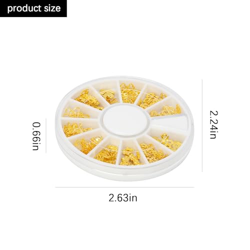 4 Boxes Gold Nail Charms Nails Art Studs 3D Star Moon Nail Charms Metallic Studs Rhinestones Star Nail Jewelry Decorations Manicure Kit Nails Art Supplies Accessories for Women Girls Acrylic Nails