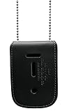 Perfect Fit Shield Wallets Black Leather Badge Holder & ID Wallet with 30