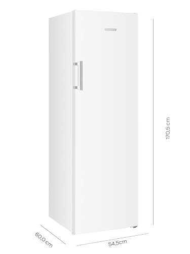 Heinrich´s Gefrierschrank 204L Temperatur: -14°C~-22°C, Volumen, Freezer, No-Frost Schutz, 4x Gefrierschubladen, 2x Schubfächer, LED-Display, wechselbarer Türanschlag, Alarmfunktion (weiß)