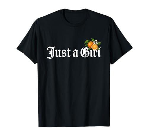 Just A Girl Gothic Blackletter Typography Design for Woman T-Shirt
