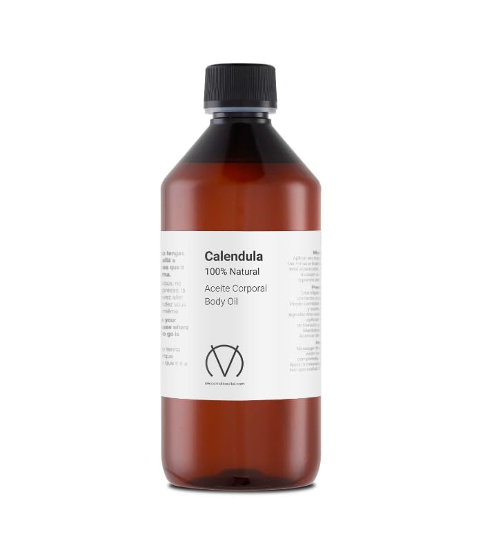 Aceite de Caléndula 100% Natural de CV Primary Essence 500 ml. Calma e hidrata la piel. Para todo tipo de pieles, especialmente pieles sensibles.
