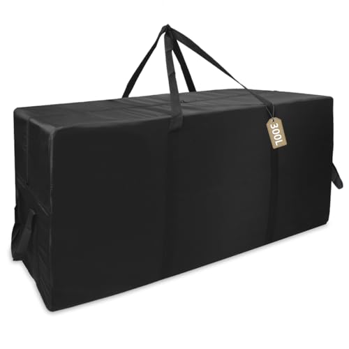 OARCO 300L Borsa per Cuscini da Giardino, XXL Borsa di Stoccaggio, Grande Borsa Portaoggetti, Borsa Cuscini da Esterno, Impermeabile Borse di Stoccaggio per Albero di Natale, Borse Trasloco