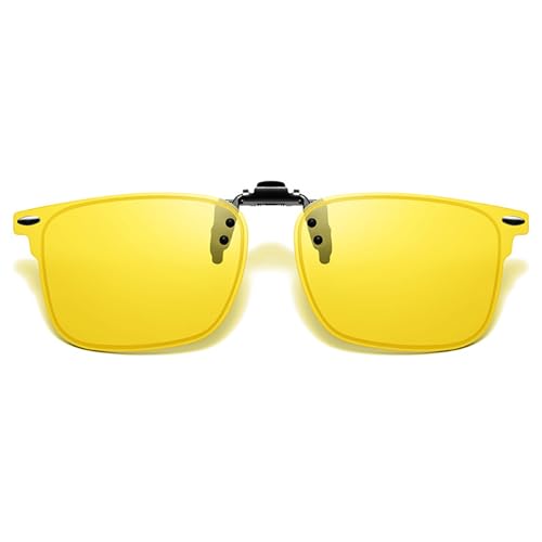 Image of Polarized Clip on Sunglasses over Prescription Glasses Unisex Anti Glare Flip up Design
