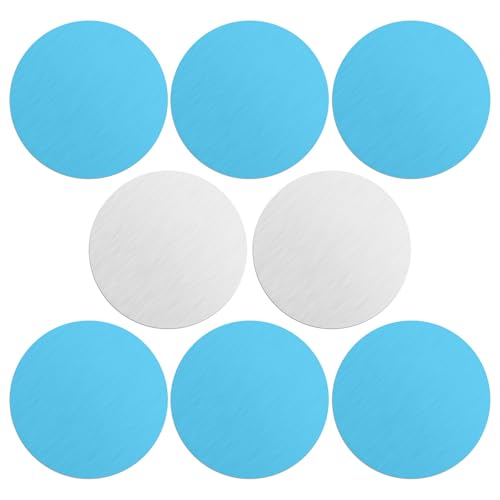 8PCS Under Cabinet Lights Magnetic Sticky Strip, Replacement Metal Magnetic Strips with Adhesive Backing for Phone Case & Magnetic-Mount, Adhesive Metal Magnet Lights Strip for LED Light (Round)