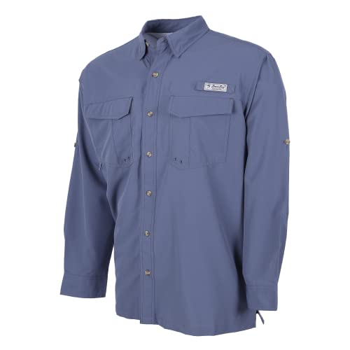 Bimini Bay Outfitters LTD Bimini Flats V Men's Long Sleeve Fishing Shirt Featuring BloodGuard Plus4