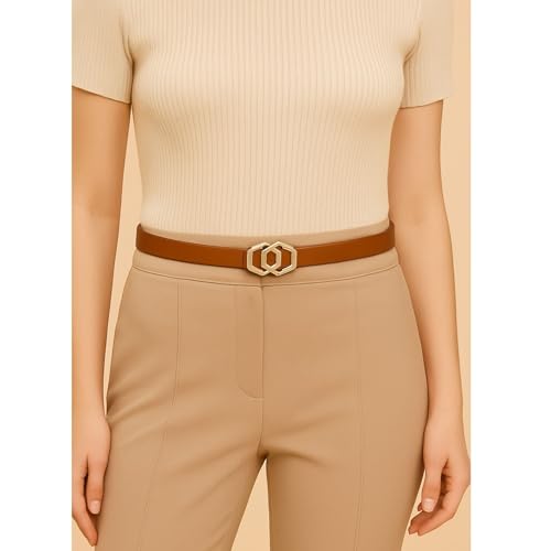 Image of CRUSSET Stylish Faux Leather Waist Belt for Women -Jeans & Dresses - Fashionable & Comfortable