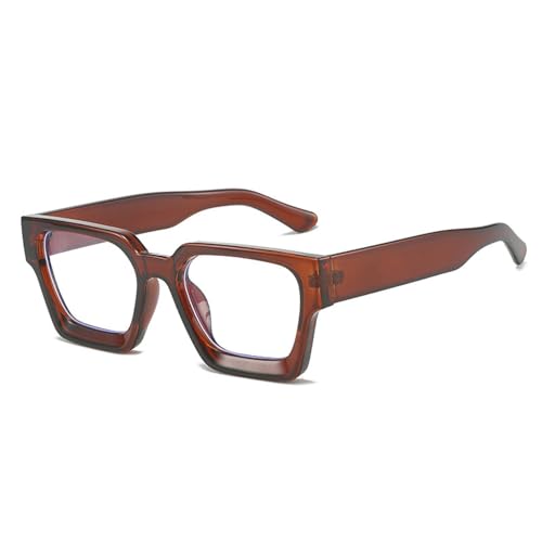 Lunettes de soleil transparentes à monture tendance et design marron rétro