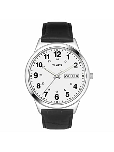 TIMEX Classics Collection Multifunction Men’s Analog White Dial Coloured Quartz Watch, Round Dial with 41mm Case Width – TWTG10000