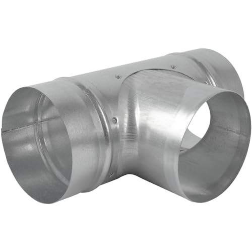 Vent Systems 4'' Inch T Shape Duct Connector 3 Way Hose Adapter/Splitter For Hose T-shape Round Pipe Connector- Extractor Fan - Duct Hose Dryer Vent T Connector - 4 Inch 3 Way Fitting
