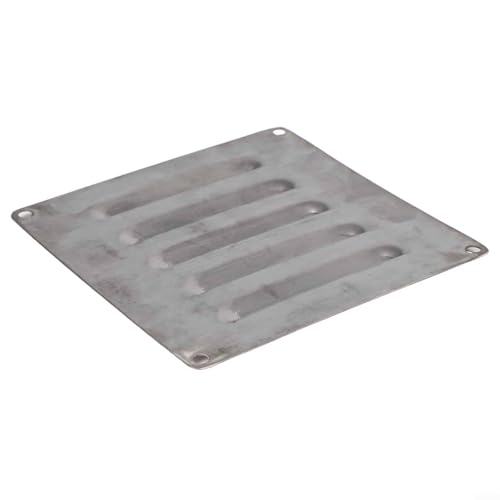 Honseadek Rejilla de ventilación cuadrada de acero inoxidable de grado marino con rejilla de ventilación para barcos, cubierta plateada de 120 x 120 mm, resis