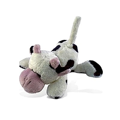 COTA Global Cow Plush Refrigerator Magnet - Fluffy White Cow Stuffed Plush Magnet, Cute Farm Animal Magnet for Kitchen Fridge Door & Locker, Home Decor & Office Decorative Novelty Accessory - 4 Inch