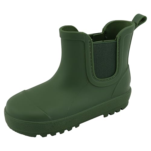 BEARPAW Toddler Rain Boots, Waterproof Rubber Kids Rainboot, Girls/Boys Light Water Shoes for Muddy Park/Hiking