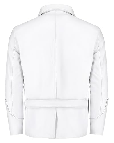 Image of Jild Lambskin Leather Jacket Men Casual Coat - Notched Collar Classic Bond's Style Ultimate Leather Blazer for Men