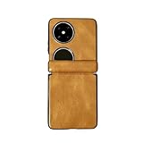 Business-style phone wallet case Case Compatible with Huawei Pocket 2 with Magnetic Hinge Protection,Slim Leather Ultra-Thin Shockproof Rugged Protective Phone Cover, Anti-Fingerprint Grain Eco-friend