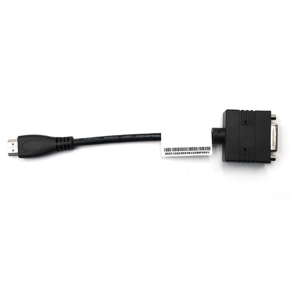 HDMI to DVI Dongle Cable for Lenovo ThinkStation P330 Workstation P330 Workstation 2nd Gen 01AJ924 New