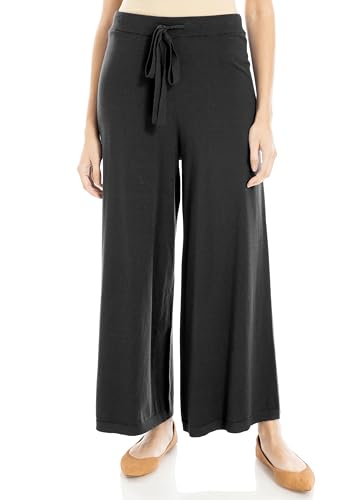 Max Studio Womens Wide Leg Sweater Pant, M, Black4