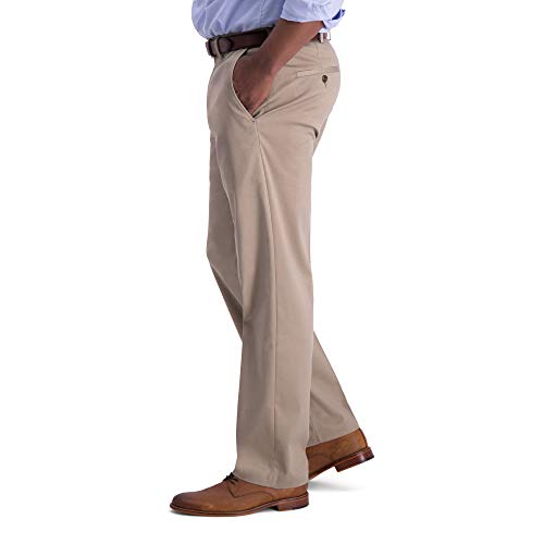 Image of Haggar Men's Classic Fit Iron Free Premium Khaki Casual Pant