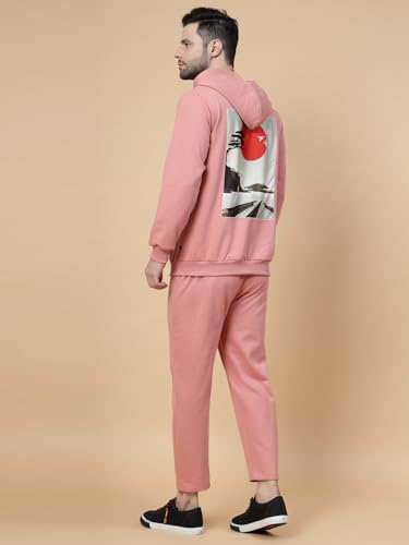 Image of Rigo Cotton Fleece Full Sleeves Oversized Co-ord Set for Men | Printed Hooded Track Suit Set for Men