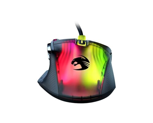 Roccat Kone XP - mouse da gioco con illuminazione 3D e sensore ottico da 19.000 DPI, rotellina 4D in cristallo, funzionalità multi-pulsante e illuminazione AIMO RGB, nero - Mouse gaming - Immagine 2