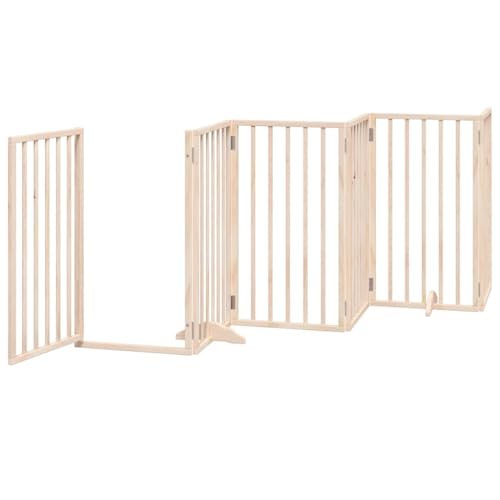 Vidaxl Cancello Per Cani Porta Pieghevole 15 Pannelli 750 Cm In Pioppo - 4