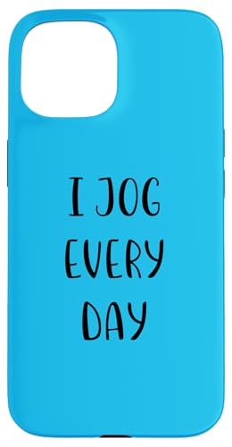 I jog daily Funny Idea White Lie Party �X�}�z�P�[�X iPhone 15 �p