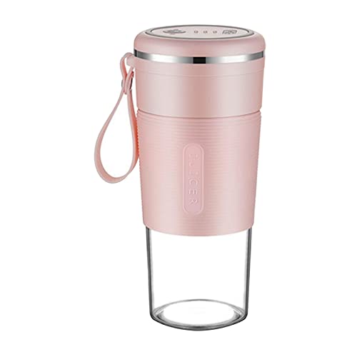 300 ML Portable Blender Cup,Personal fruit juicer,Juicer with Stainless Steel Two-blade Cutter Head Fruit Juice Mixer Battery Powered