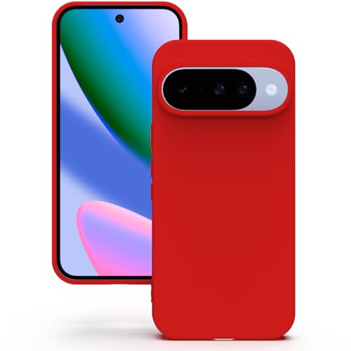 Coque silicone Google Pixel 10 douce antichoc rouge YATWIN pour mobile