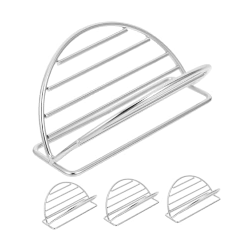 STOBAZA 4pcs Stainless Steel Taco Holder Stand Burrito Rack for Easy Serving and Display Kitchen for Sushi Tacos Hand Easy to Clean and Space Saving Design