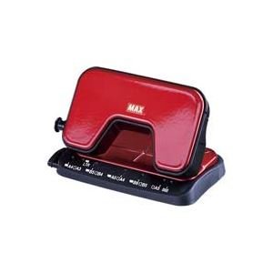 ( お徳用 10セット ) マックス 軽あけパンチSCOOVA DP-15T／R 赤 DP90125