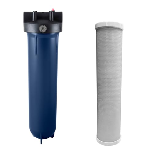 Image of Bundle of GE Heavy Duty Whole House Water Filtration System, Reduces Sediment, Rust & More, Install Kit Included + GE Whole House Advanced Filter Reduces Chlorine, Sand & Sediment, High Flow