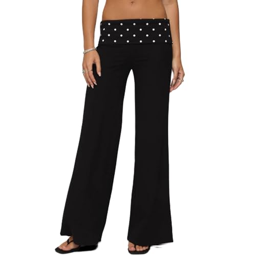 Pantalon de yoga Y2K jambes larges fini les ceintures trop serrées