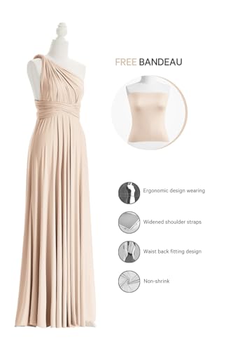 72styles Infinity Dress with Bandeau, Convertible Bridesmaid Dress, Long, Plus Size, Multi-Way Dress, Twist Wrap Dress