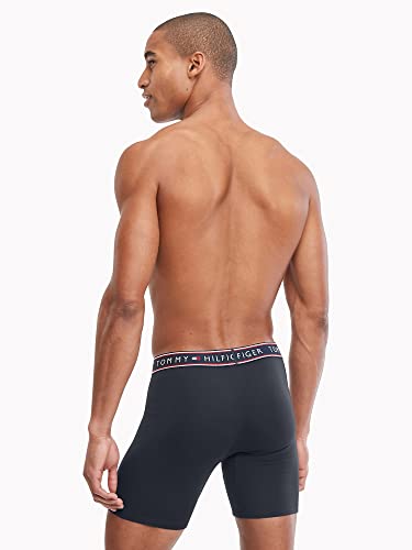Tommy Hilfiger Men's Cotton Stretch Boxer Brief Multipack- Small Navy3