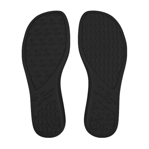 Image of Hot Chocolate Design Women's Mary Jane Flat Shoes - Mary Jane Flat Dress Shoes with Non-Marking Rubber Sole Adjustable Buckle-Strap, Adjustable Buckle-Strap and Cushioned Inner Sole with Arch Support