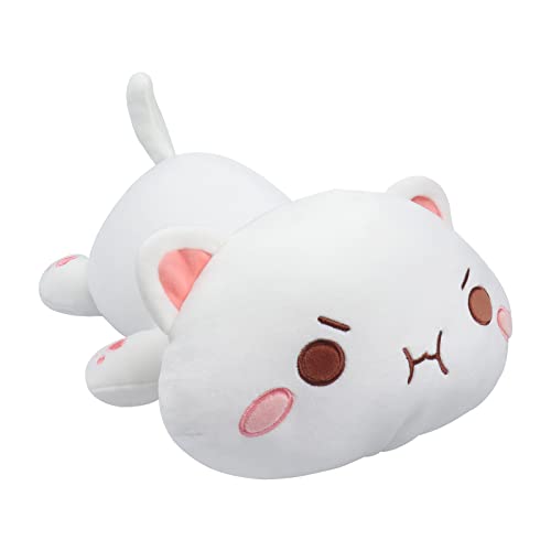 Plüschtier Katze Groß Stofftier Plüschkätzchen Kuscheltier Kissen Tierkissen Ausgestopftes Tier Plüsch Kissen Kuscheliger Plüsch Puppen Spielzeug für Kinder, Geburtstagsgeschenk Anime Plushie