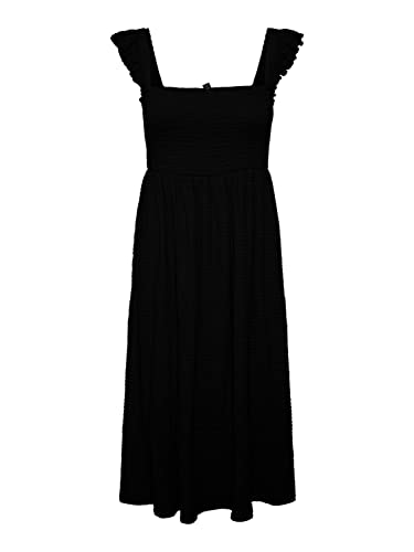 Pieces Women's PCKEEGAN Strap Dress Kleid, Black, S